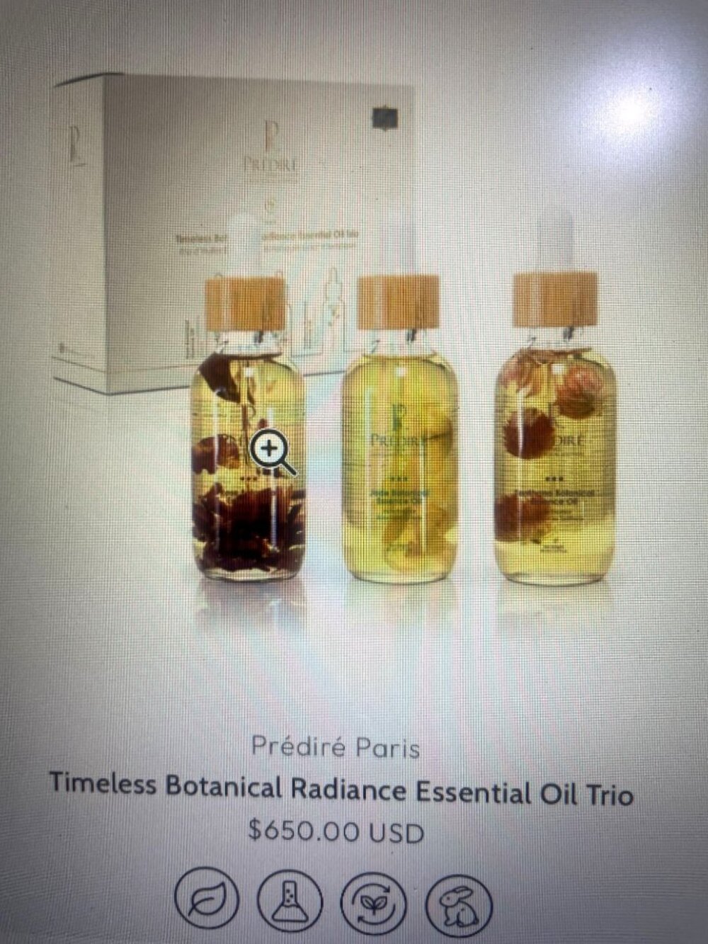 Timeless Botanical Radiance Essential Oil Trio Set Rose Jade & Tanthana NIB